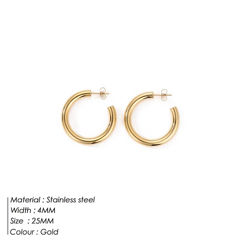 Luxe Circles Hoop Earrings Set