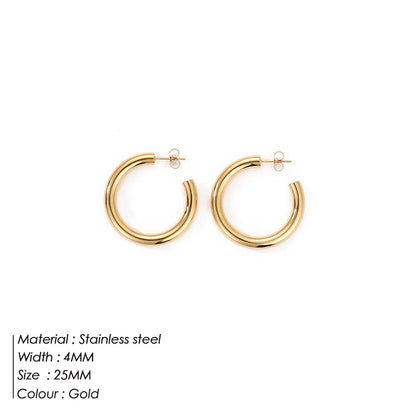 Luxe Circles Hoop Earrings Set