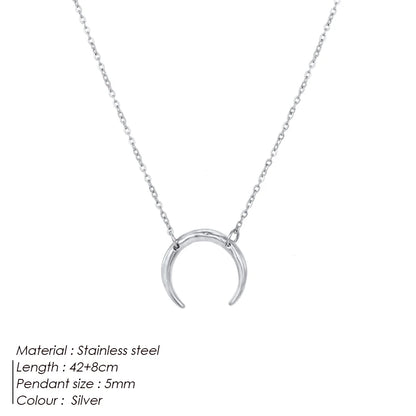 Eterna Crescent Moon Pendant Necklace