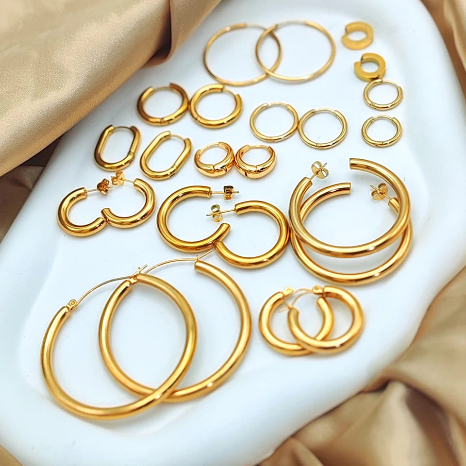 Luxe Circles Hoop Earrings Set