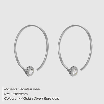 Eterna Halo Open Hoop Crystal Earrings