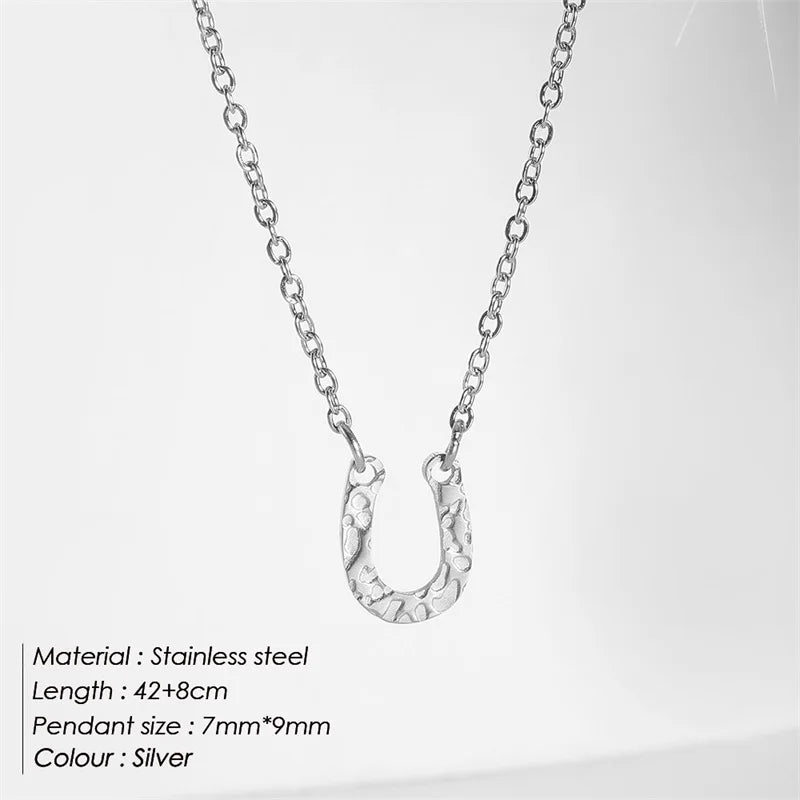 Lucky Horseshoe Pendant Necklace