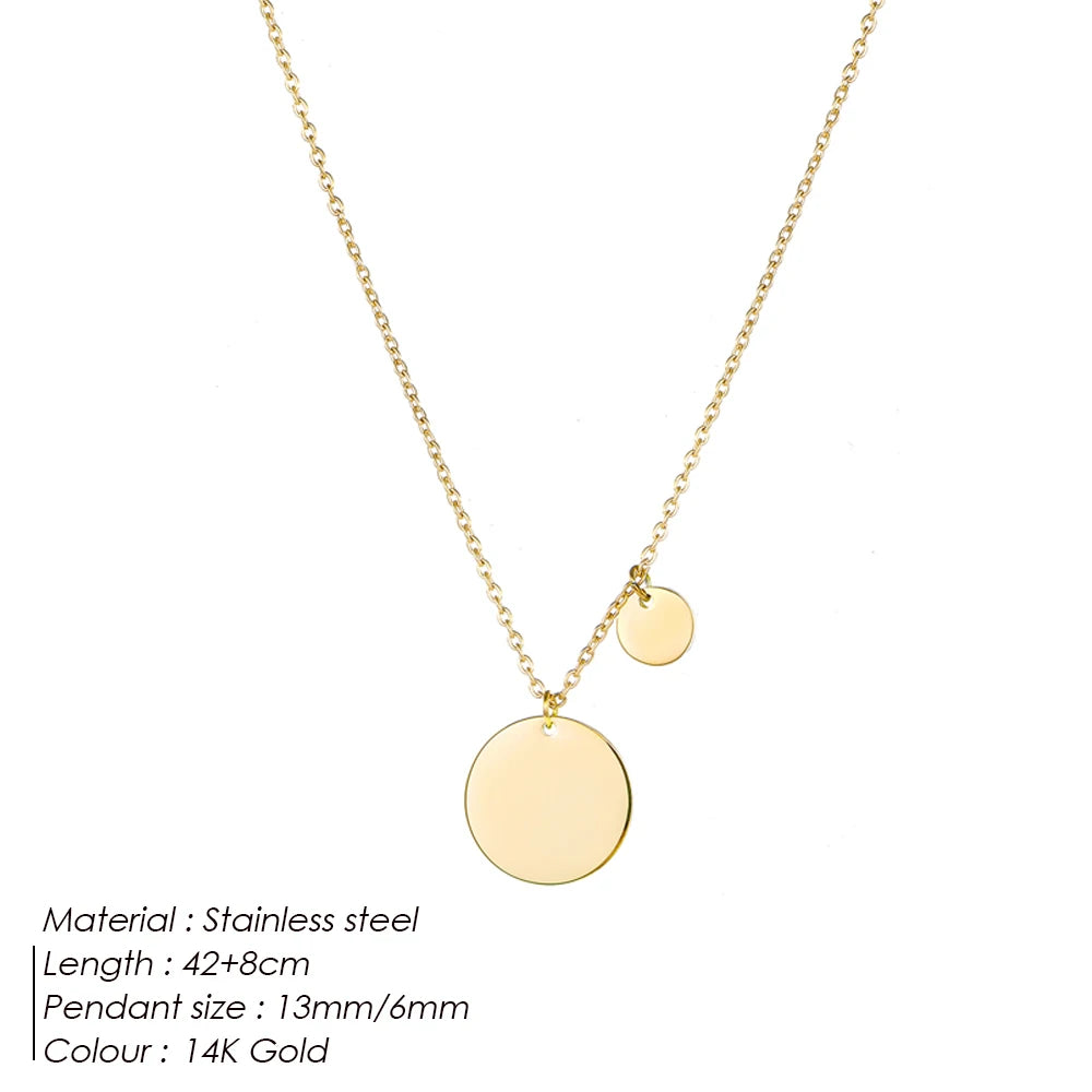 Harmony Double Disc Pendant Necklace