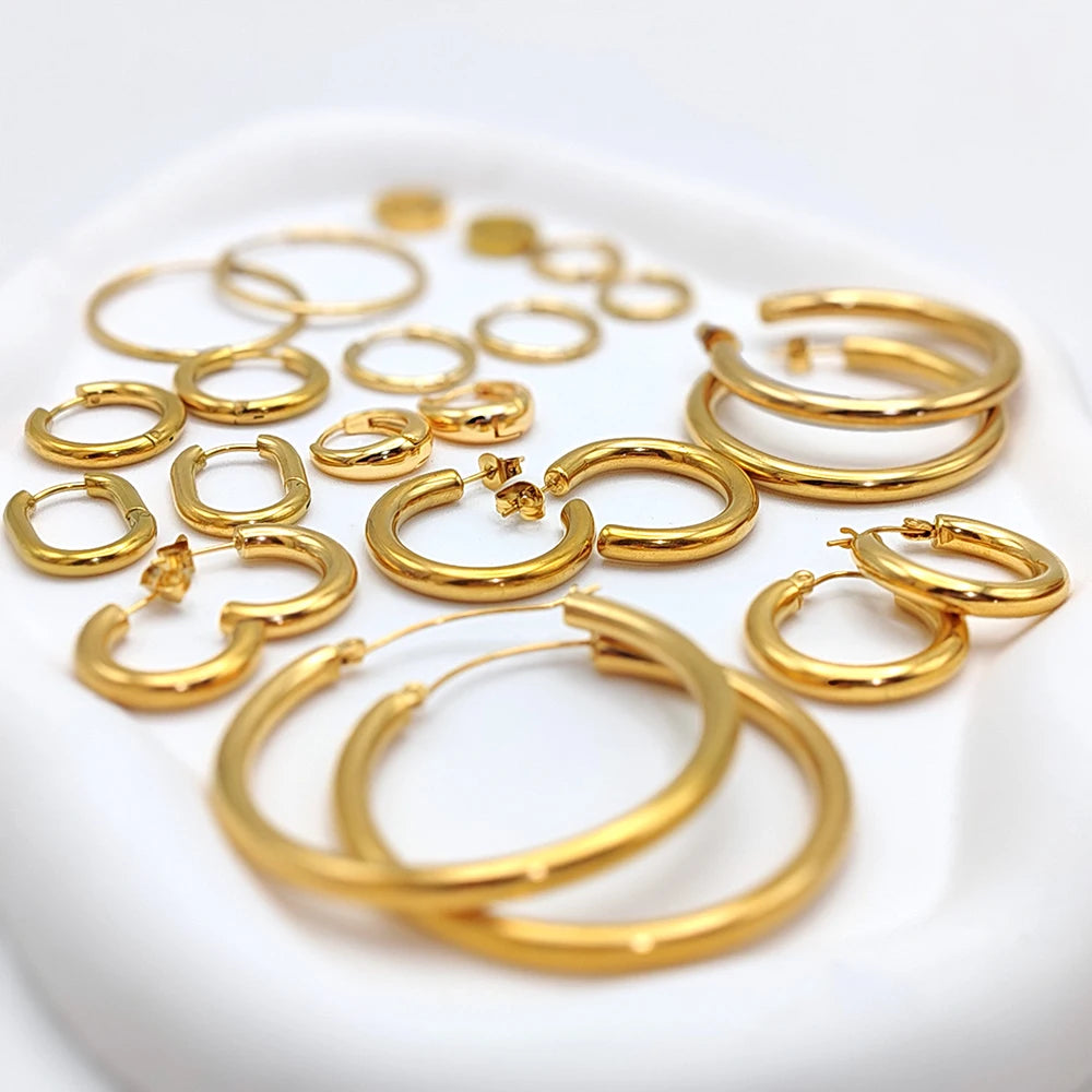 Luxe Circles Hoop Earrings Set