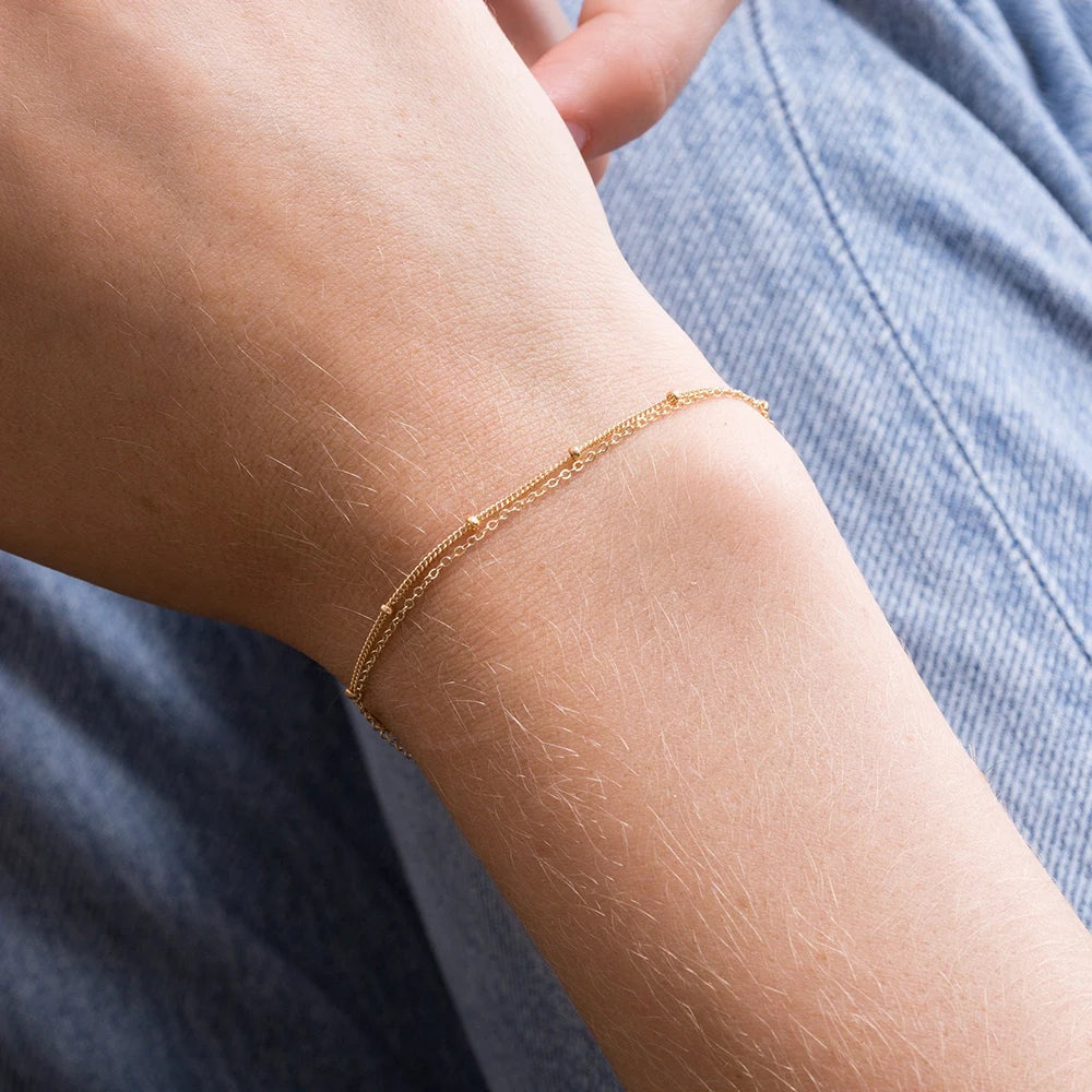 Celeste Gold Coin Chain Bracelet