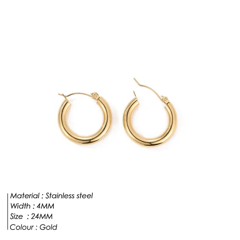 Luxe Circles Hoop Earrings Set