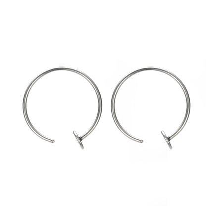 Eterna Halo Open Hoop Crystal Earrings