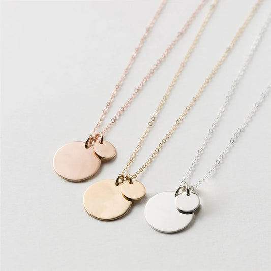 Harmony Double Disc Pendant Necklace