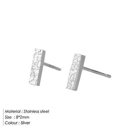 Eterna Line Minimalist Bar Stud Earrings