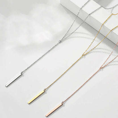 Eterna Lariat Y-Shaped Bar Pendant Necklace